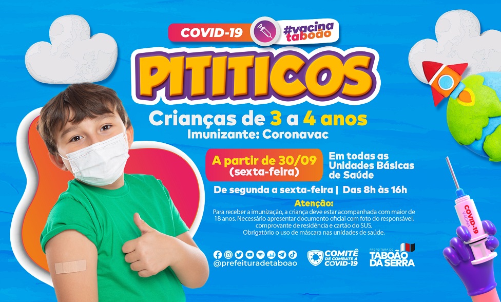 FOTO - Taboão da Serra vacina crianças com 3 e 4 anos contra Covid-19 a partir de amanhã 3009
