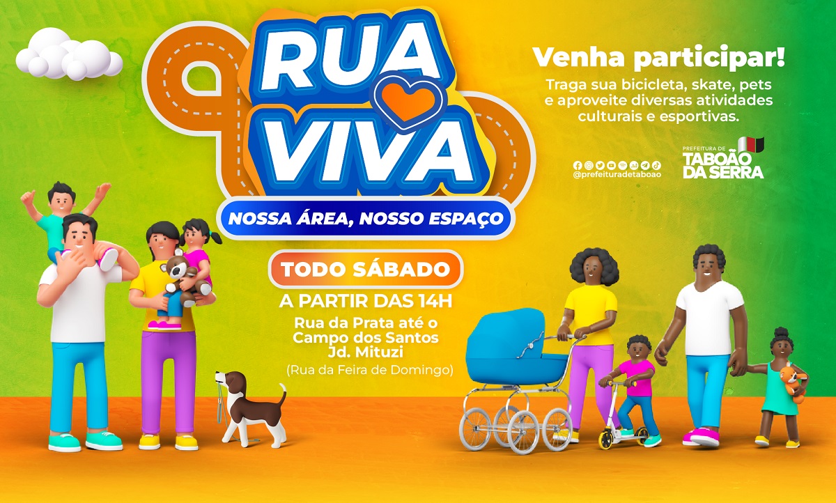 ARTE - Rua Viva terá programação especial neste sábádo 1211 em Taboão da Serra