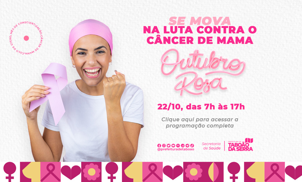 Secretaria de Saúde de Taboão da Serra realizará evento “Se mova na luta contra o câncer de mama” em 22 de outubro_foto 1