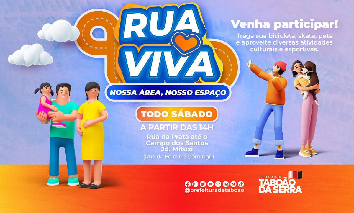ARTE - Nova edição do Rua Viva trará cultura, empreendedorismo e lazer para Taboão da Serra em 10-12