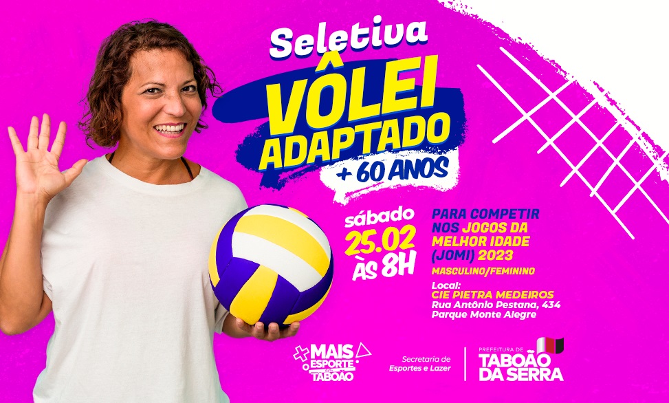 ARTE - Secretaria de Esportes e Lazer de Taboão da Serra realiza seletiva de vôlei adaptado para maiores de 60 anos