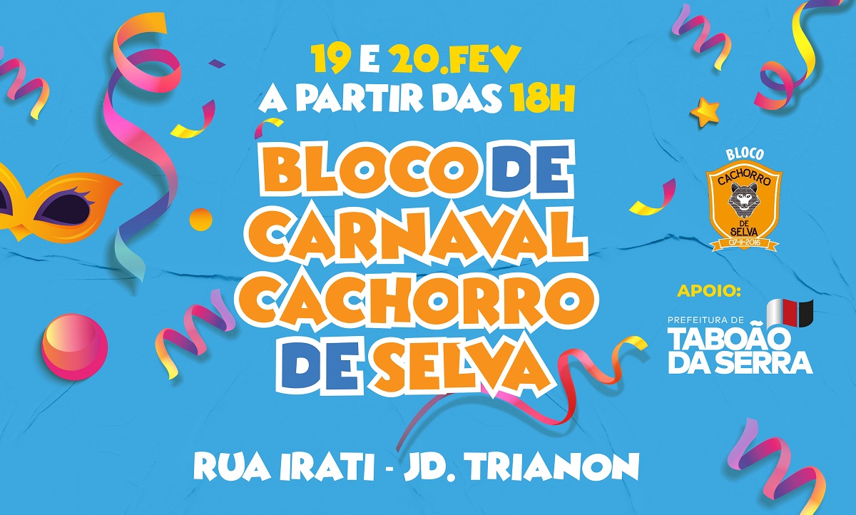 ARTE - Taboão da Serra receberá Bloco de Carnaval Cachorro de Selva