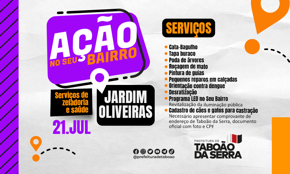 ARTE - Jardim Oliveiras recebe Ação no Seu Bairro da Prefeitura de Taboão da Serra