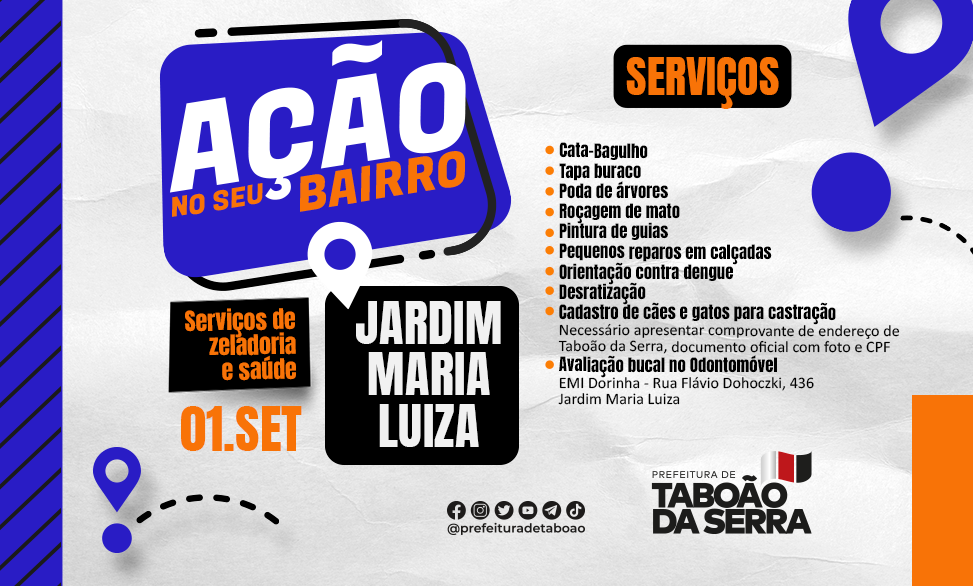 ARTE - Jardim Maria Luiza recebe Ação no Seu Bairro da Prefeitura de Taboão da Serra