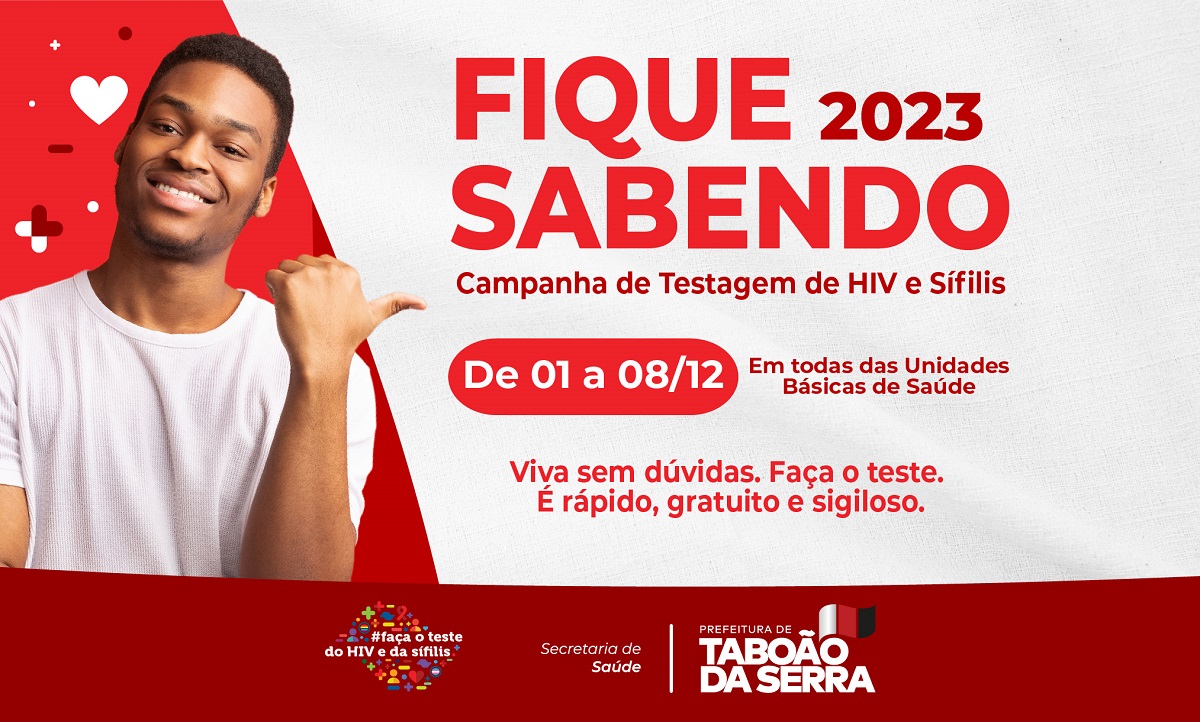 ARTE - Campanha Fique Sabendo promove testagem de HIV e sífilis em Taboão da Serra