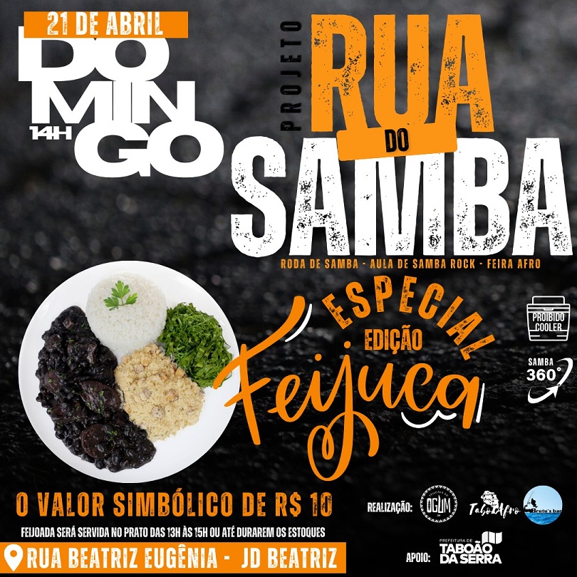 ARTE - 2ª Edição do Projeto Rua do Samba será realizada em 21 de abril no Jd. Beatriz