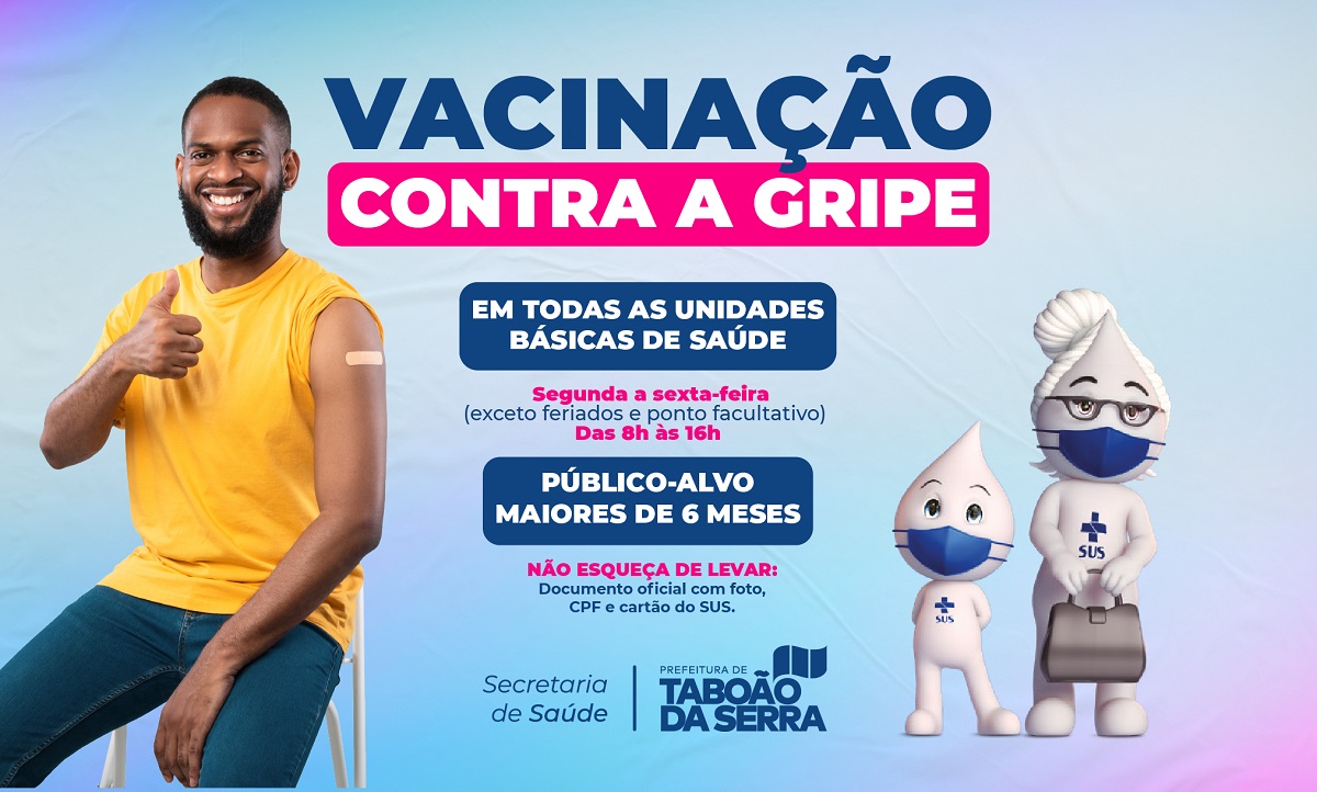 ARTE - Campanha de vacinação contra a gripe segue em Taboão da Serra