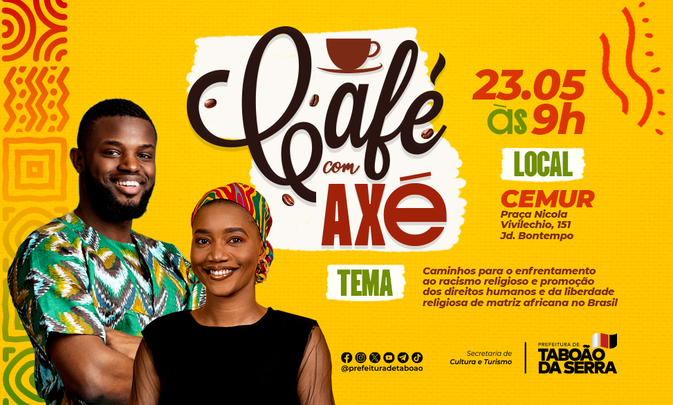 ARTE - Cemur recebe encontro Café com Axé na quinta-feira, 23 de maio