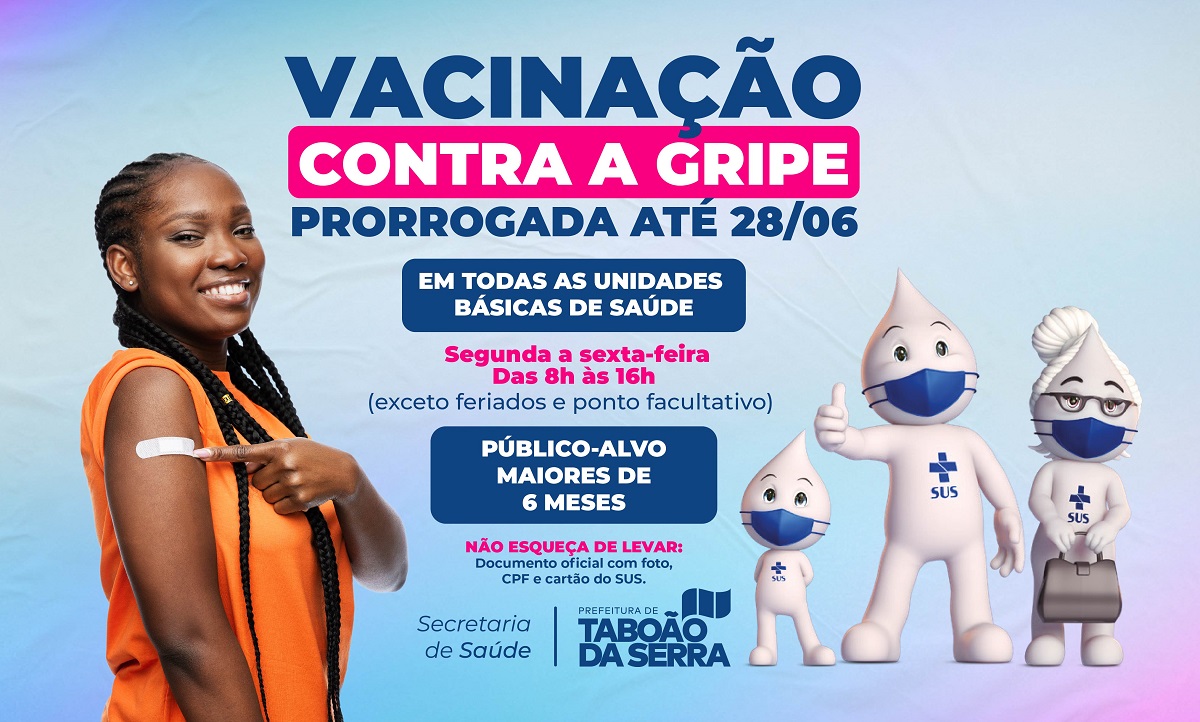 ARTE - Taboão da Serra prorroga vacinação contra a gripe até o dia 2806