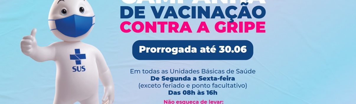 ARTE - Campanha de vacinação contra gripe é prorrogada até 3006 em Taboão da Serra