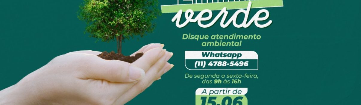 FOTO - Taboão da Serra lança Linha Verde para denúncias e assuntos sobre proteção ao meio ambiente